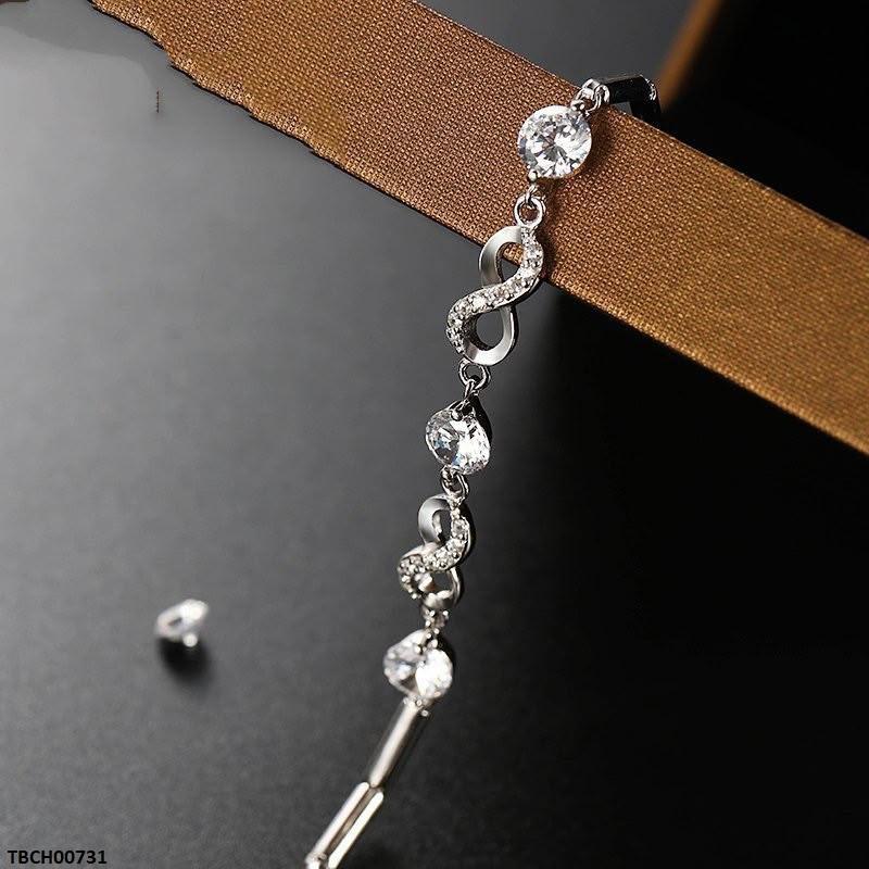 TBCH00731 JJF infinity Zircon Bracelet Adjustable - TBCH