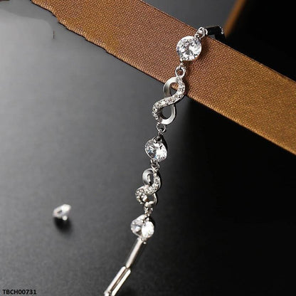 TBCH00731 JJF infinity Zircon Bracelet Adjustable - TBCH