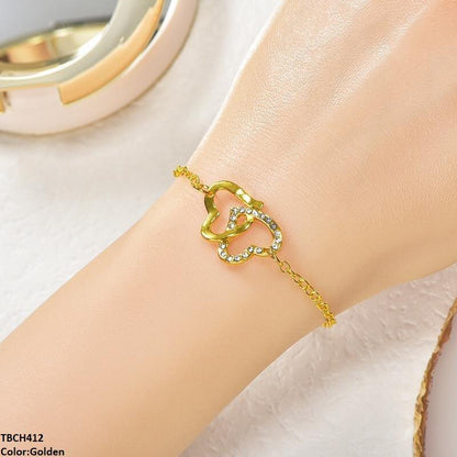 TBCH412 ZXS Double Heart Bracelet Adjustable