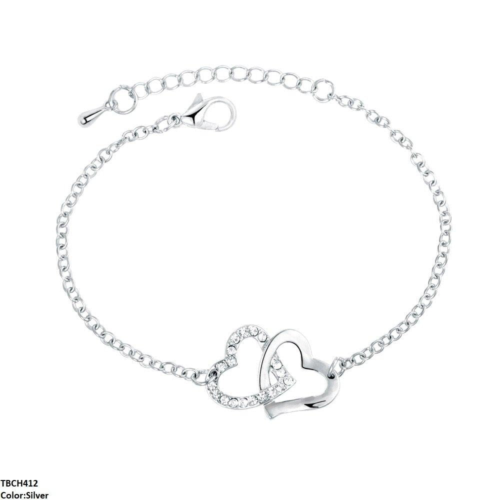 TBCH412 ZXS Double Heart Bracelet Adjustable
