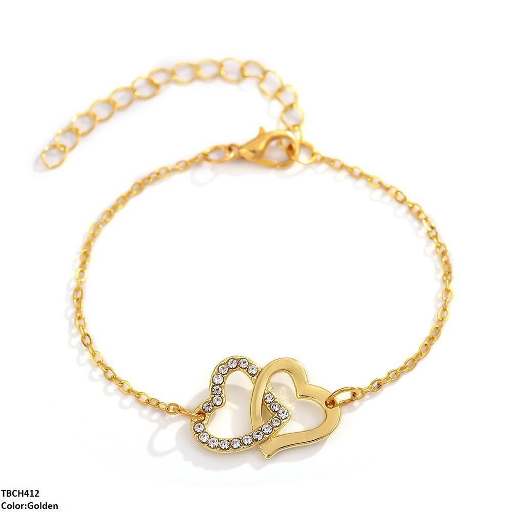 TBCH412 ZXS Double Heart Bracelet Adjustable