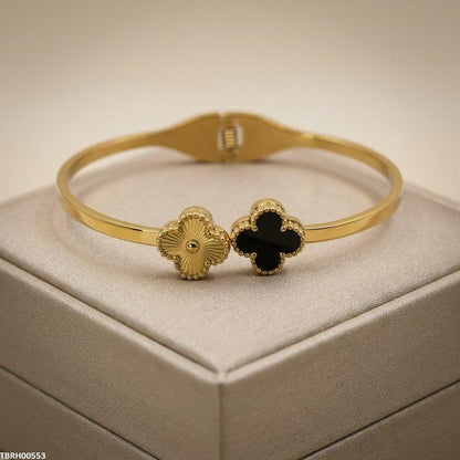 TBRH00553 BHS Double Clover Stainless Steel Bracelet Adjustable - TBRH