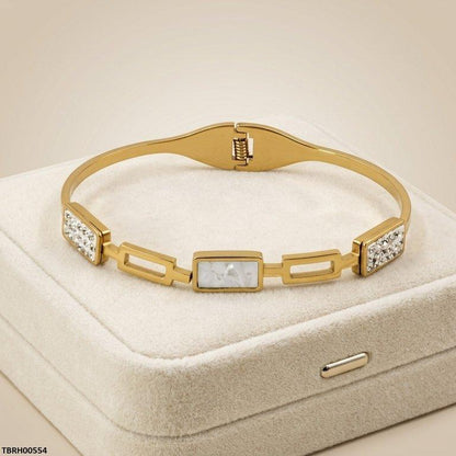 TBRH00554  BHS Rectangle Stone Stainless Steel Bracelet Adjustable - TBRH
