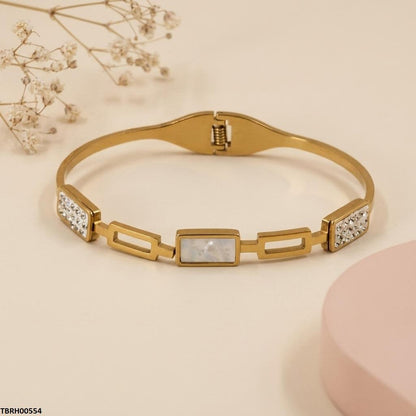 TBRH00554  BHS Rectangle Stone Stainless Steel Bracelet Adjustable - TBRH