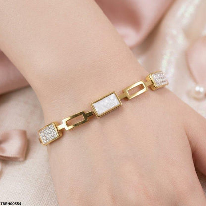 TBRH00554  BHS Rectangle Stone Stainless Steel Bracelet Adjustable - TBRH