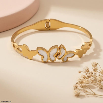 TBRH00556  BHS Double Butterfly Stainless Steel Bracelet Adjustable - TBRH