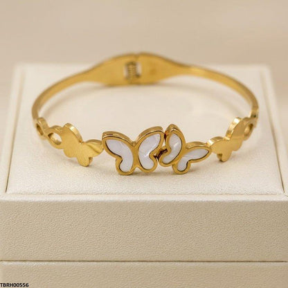TBRH00556  BHS Double Butterfly Stainless Steel Bracelet Adjustable - TBRH