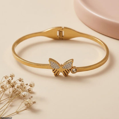 TBRH00557 BHS Butterfly Stone Stainless Steel Bracelet Adjustable - TBRH