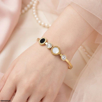 TBRH00564 BHS Round Stone Stainless Steel Bracelet Adjustable - TBRH