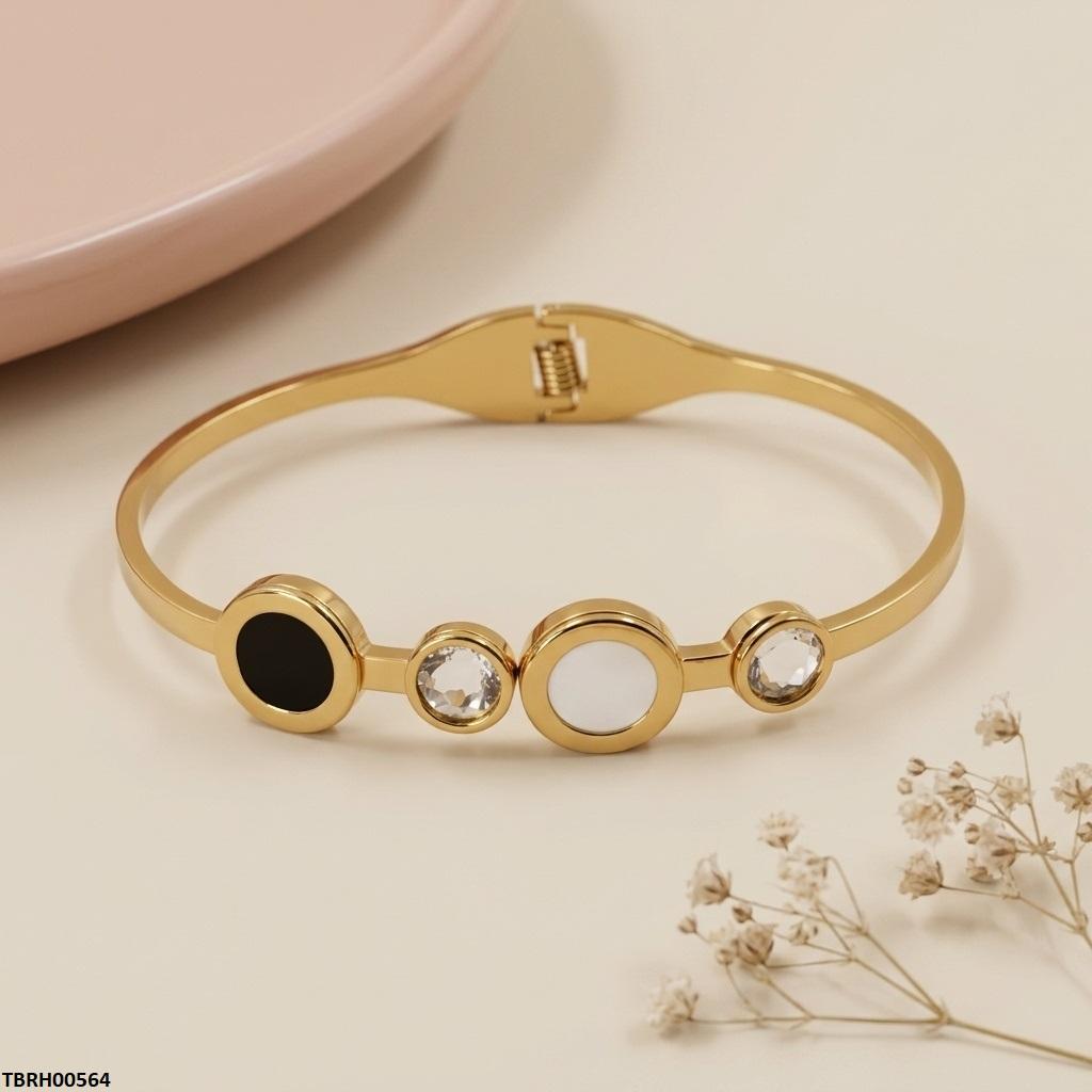 TBRH00564 BHS Round Stone Stainless Steel Bracelet Adjustable - TBRH