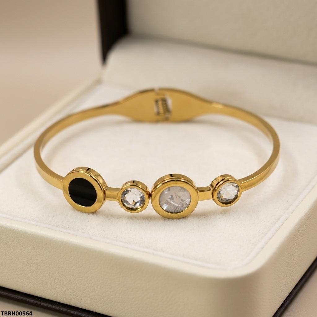 TBRH00564 BHS Round Stone Stainless Steel Bracelet Adjustable - TBRH