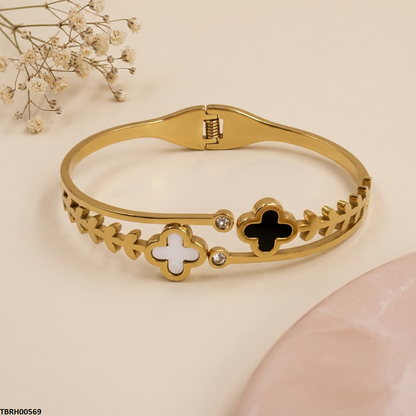 TBRH00569 BHS Clover Leaf Stainless Steel Bracelet Adjustable - TBRH