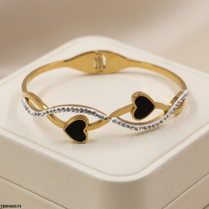 TBRH00574  BHS Heart Layer Stainless Steel Bracelet Adjustable - TBRH