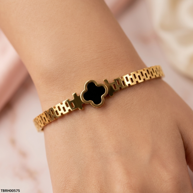 TBRH00575 BHS Clover Stainless Steel Bracelet Adjustable - TBRH