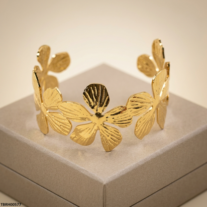 TBRH00577 BHS Flower Stainless Steel Bracelet Adjustable - TBRH