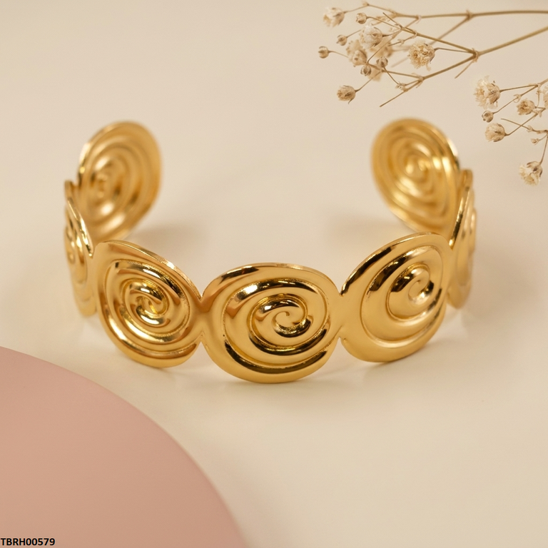 TBRH00579 BHS Spiral Design Stainless Steel Bracelet Adjustable - TBRH