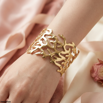 TBRH00584  BHS Tree Design Stainless Steel Cuff Bracelet Adjustable - TBRH