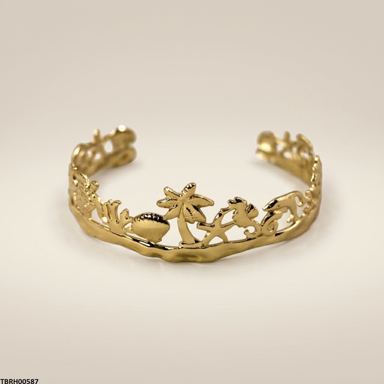 TBRH00587 BHS Animal Stainless Steel Cuff Bracelet Adjustable - TBRH