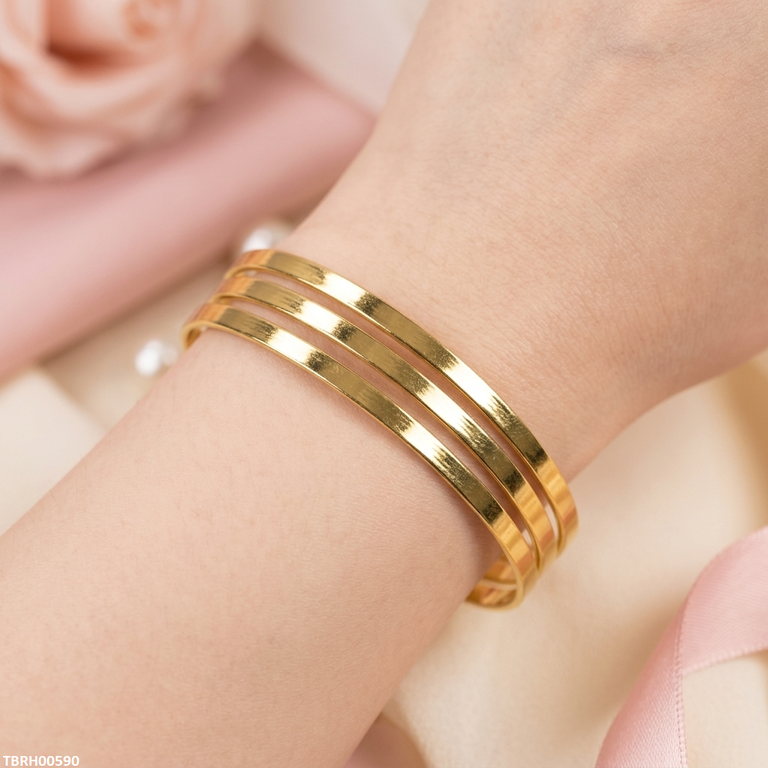 TBRH00590 BHS Plain Stainless Steel Bracelet - TBRH