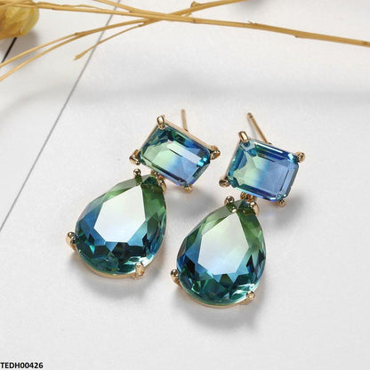 TEDH00426 YLE Square/Tear Drop Earrings - TEDH