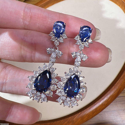 TEDH00439 KRL Double Tear Drop Earrings - TEDH