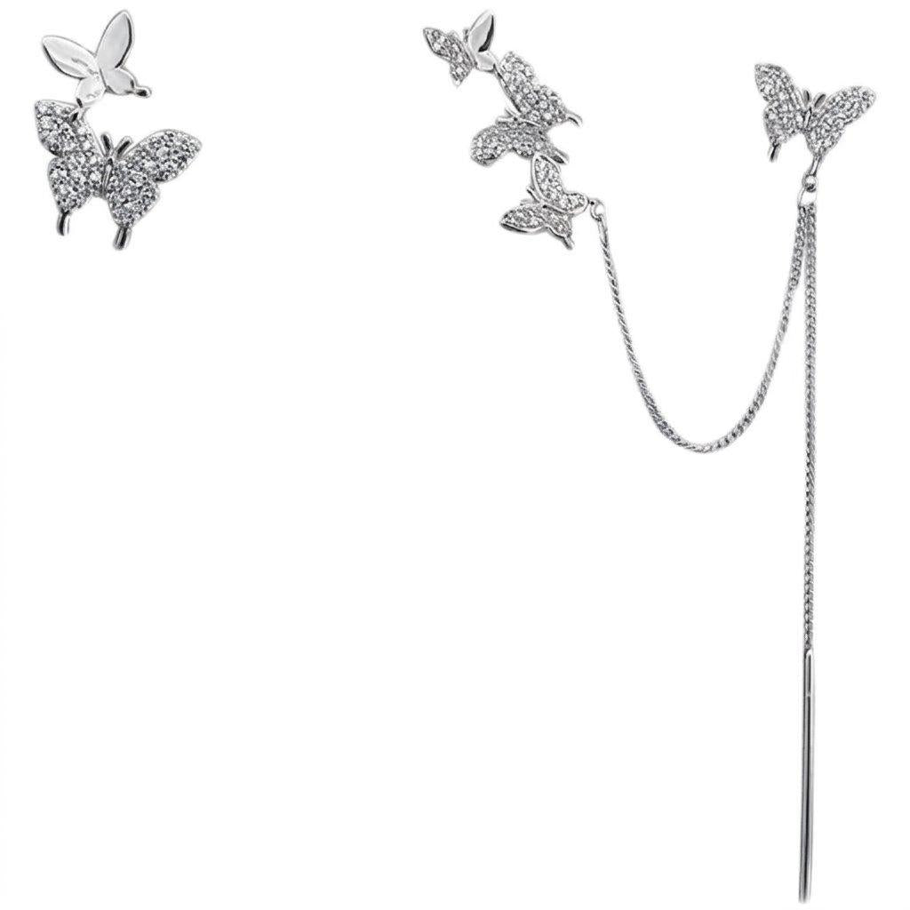 TEFH00139 YQG Butterfly 2 in 1 Ear Cuff - TEFH