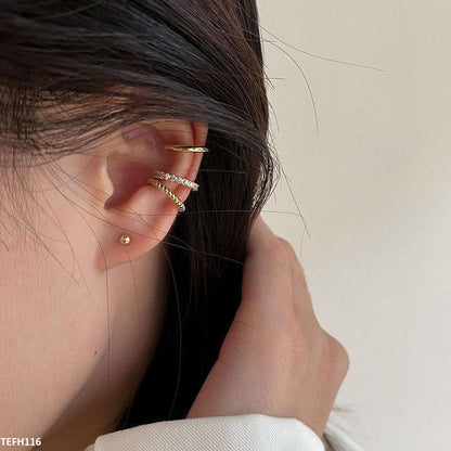 TEFH116 WNS Layered Single Ear Cuff
