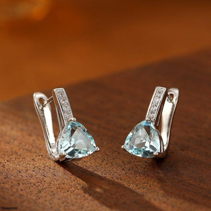 TEHH00530 YLE Heart Zircon Hoops Pair -TEHH