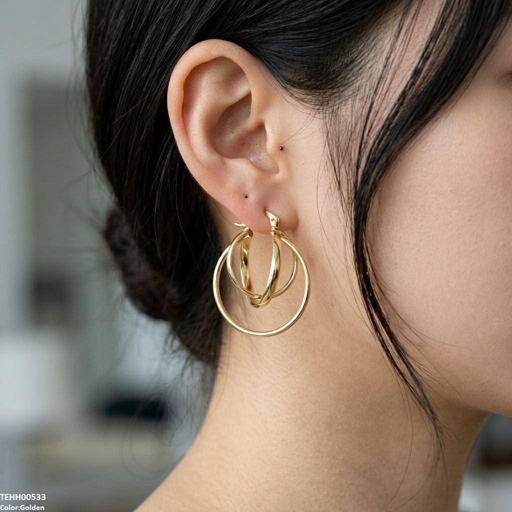 TEHH00533 ZHL Round Layer Hoops Pair - TEHH