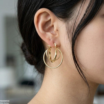 TEHH00533 ZHL Round Layer Hoops Pair - TEHH