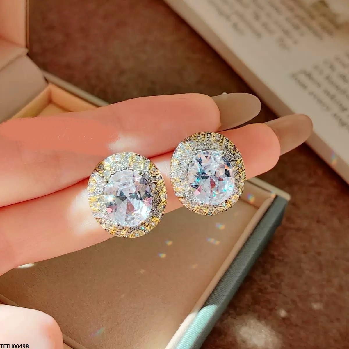 TETH00498 GWH Oval ZIRCON Tops Pair - TETH