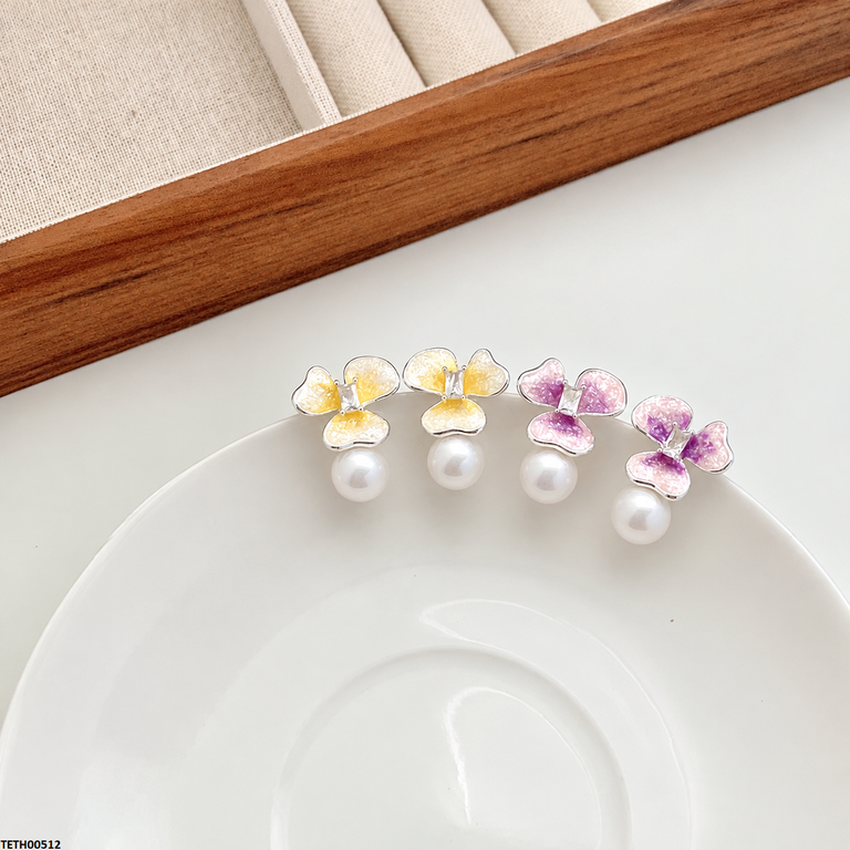 TETH00512 LSH Flower Pearl Tops Pair - TETH