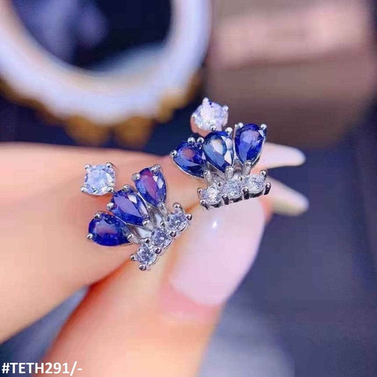 TETH291 GWH Zircon Crown Sterling Tops Pair