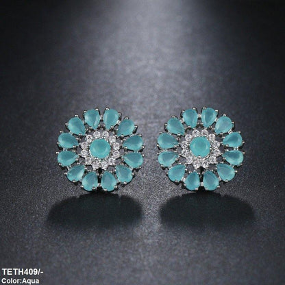 TETH409 BYJ Pear Flower Ear Tops Pair