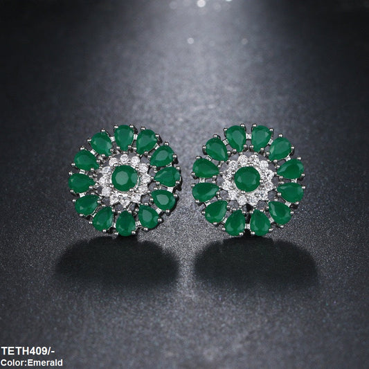 TETH409 BYJ Pear Flower Ear Tops Pair