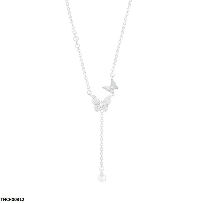 TNCH00312 DDJ Double Butterfly Pearl Drop - TNCH
