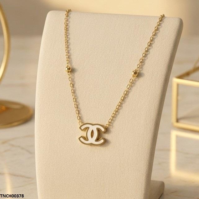 TNCH00378 BHS Double C Shap Stainless Steel Necklace - TNCH