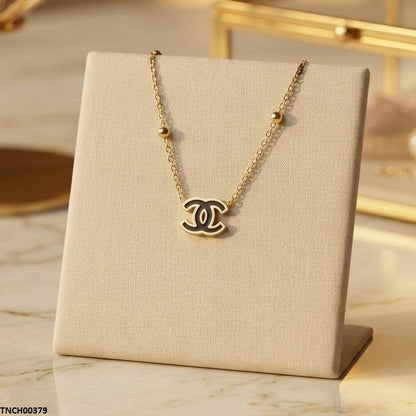TNCH00379 BHS Double C Shap Stainless Steel Necklace - TNCH