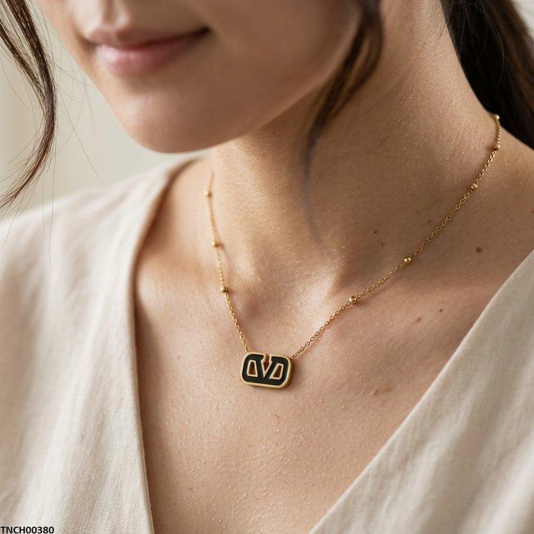 TNCH00380 BHS V-Shap Stainless Steel Necklace - TNCH
