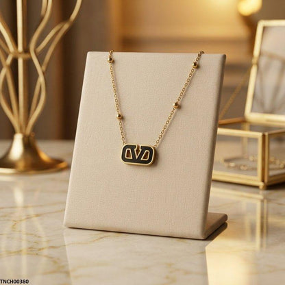TNCH00380 BHS V-Shap Stainless Steel Necklace - TNCH