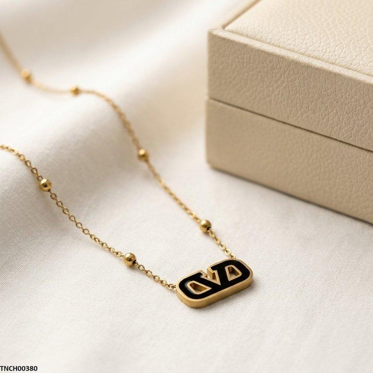TNCH00380 BHS V-Shap Stainless Steel Necklace - TNCH