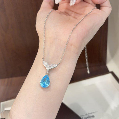 TNCH00431 CJD Fish Tail/Tear Drop Necklace - TNCH