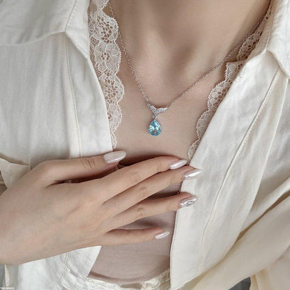 TNCH00431 CJD Fish Tail/Tear Drop Necklace - TNCH