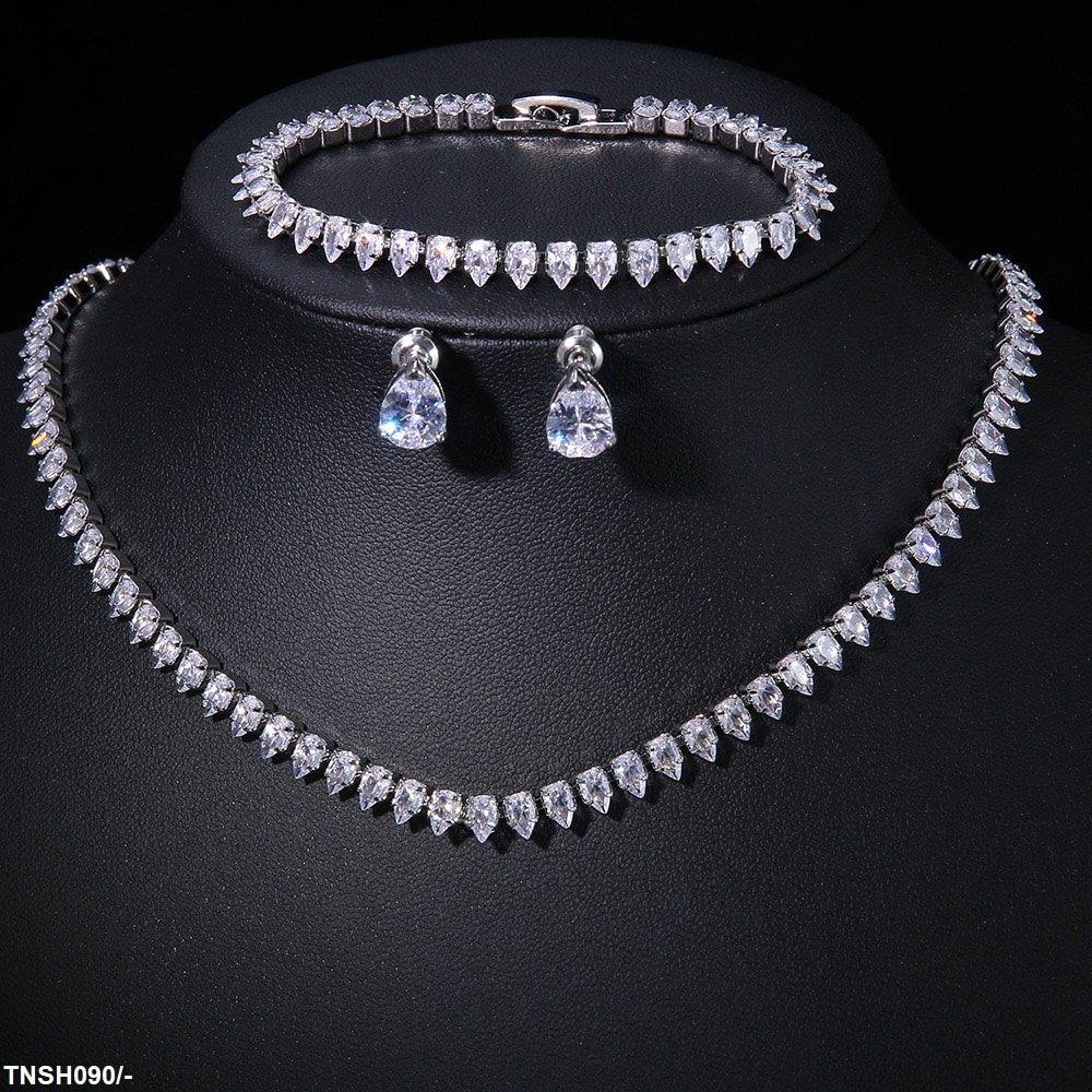 TNSH090 BYJ Pear Shape Necklace Set