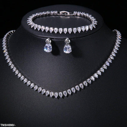 TNSH090 BYJ Pear Shape Necklace Set