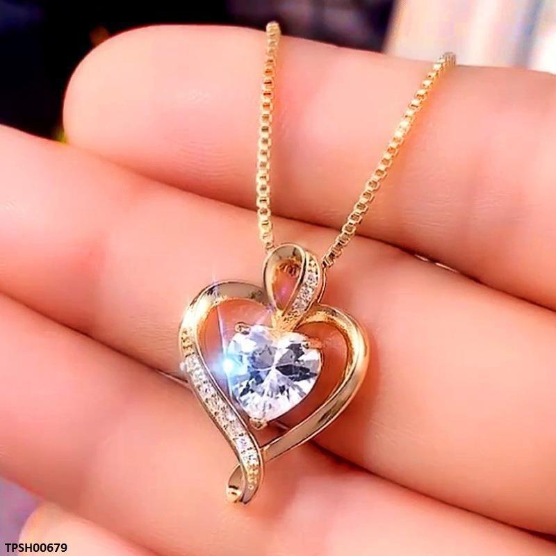 TPSH00679 CSH Double Heart Pendant With Chain - TPSH