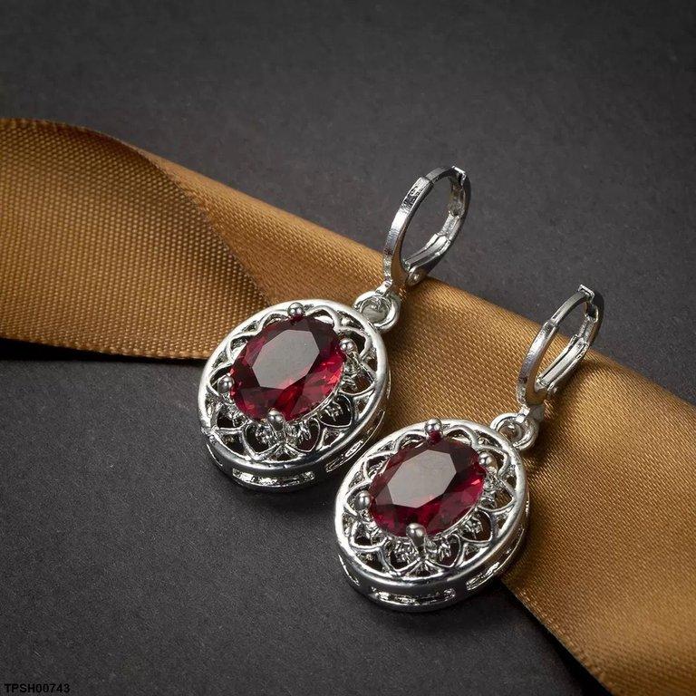 TPSH00743 YLE Oval Flower Pendant Set - TPSH