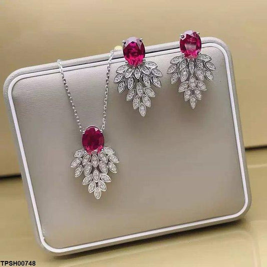 TPSH00748 CJD Oval/Marquise Pendant Set - TPSH