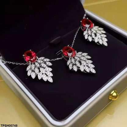 TPSH00748 CJD Oval/Marquise Pendant Set - TPSH