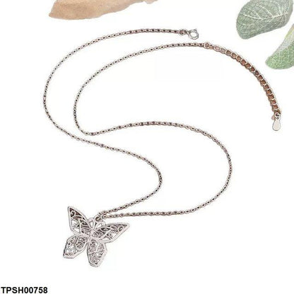 TPSH00758 KYC Butterfly Drop Pendant With Chain - TPSH